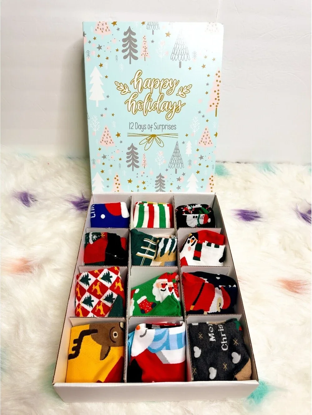12 Days SOCKS CHRISTMAS Advert Calendar Gift